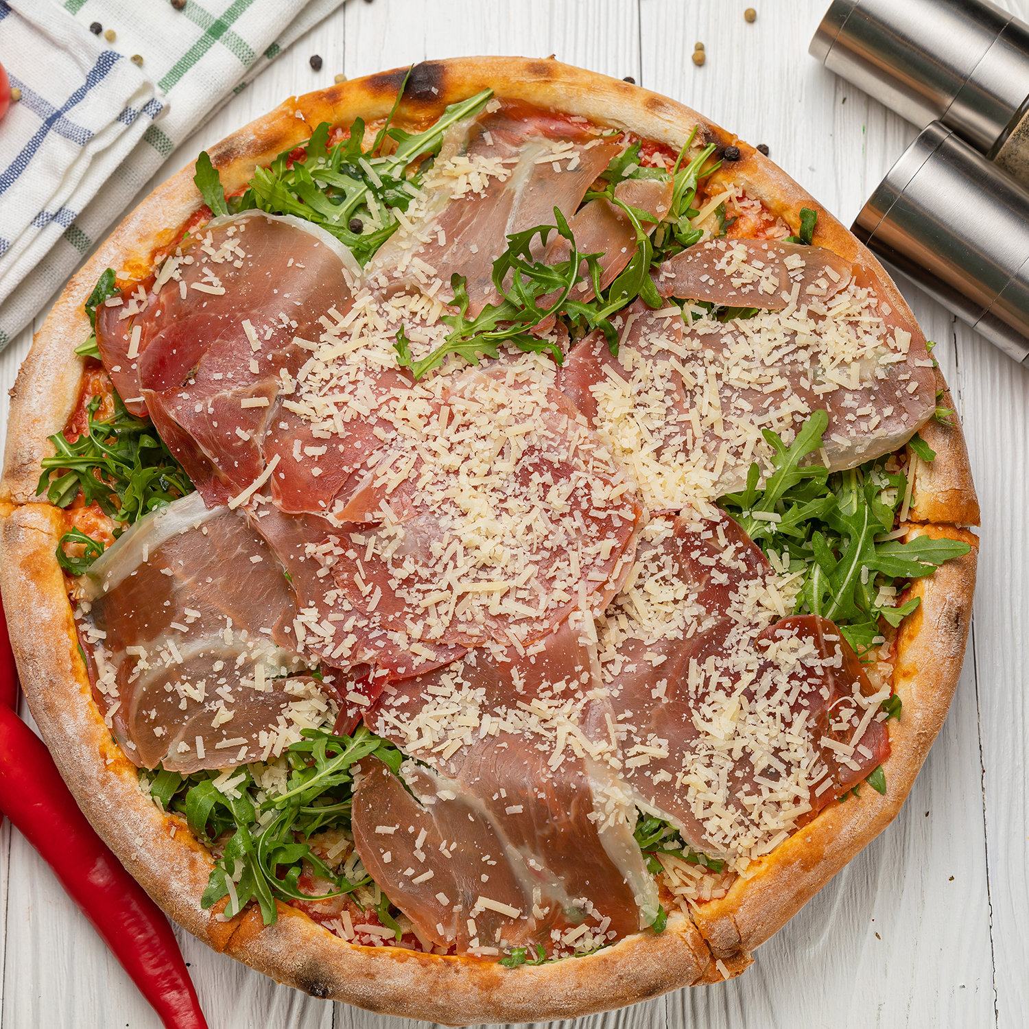 Rachel Hightower's Pear, Prosciutto, and Parmesan pizza Recipe Image